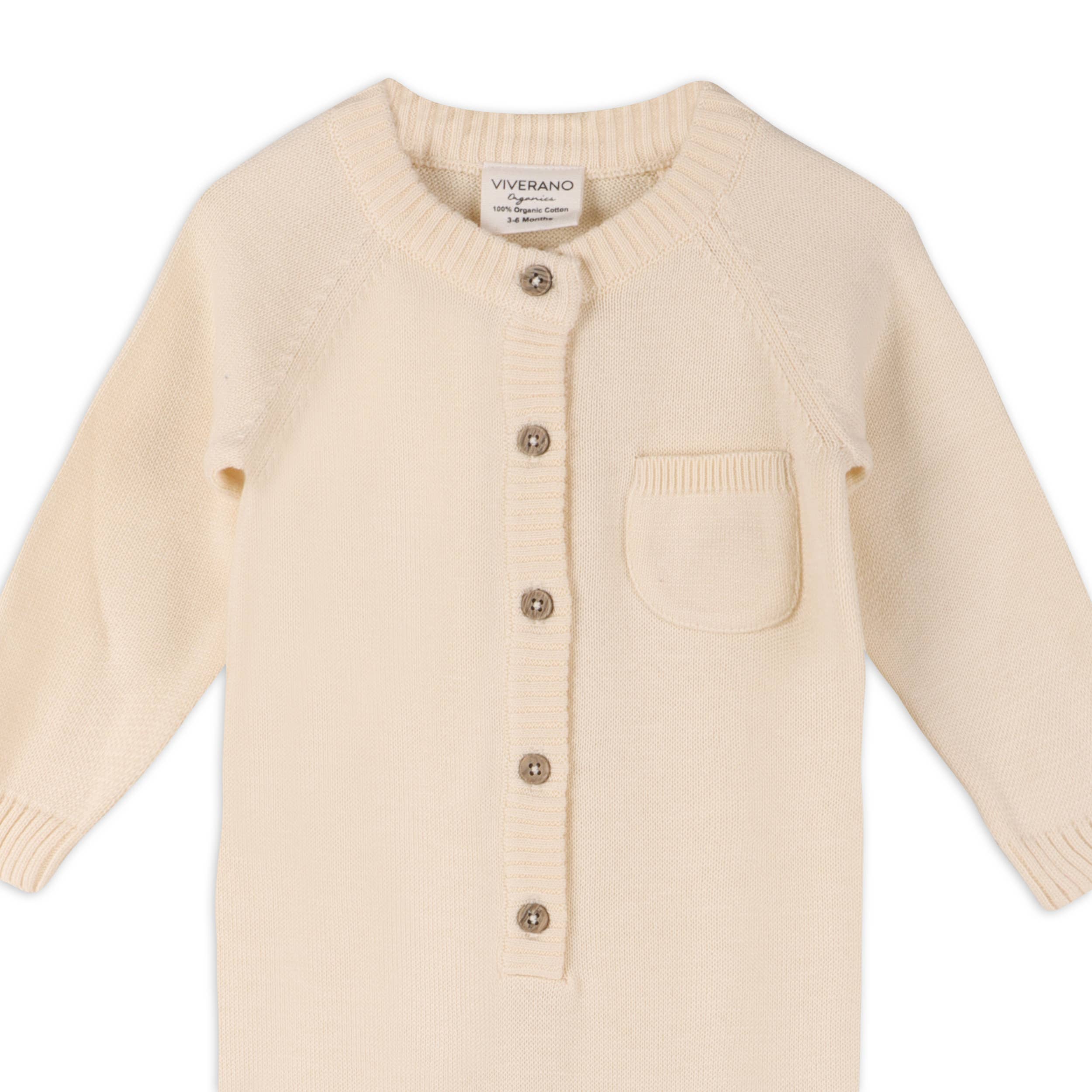 Viverano Organics Milan Knit Baby Pocket Jumpsuit (Organic Cotton)