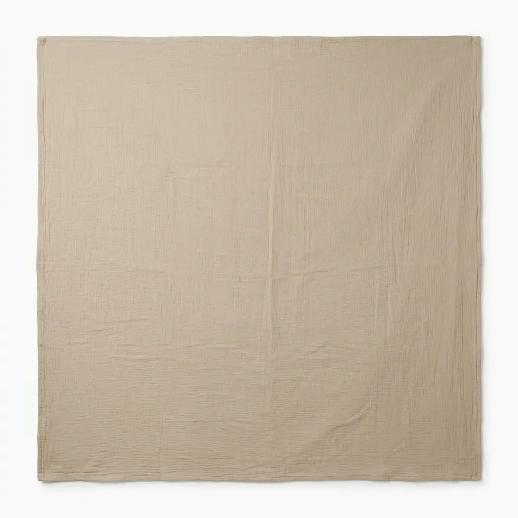 The Baby Blanket Store Muslin Gauze Oat | Organic Cotton Double Gauze Muslin Swaddle