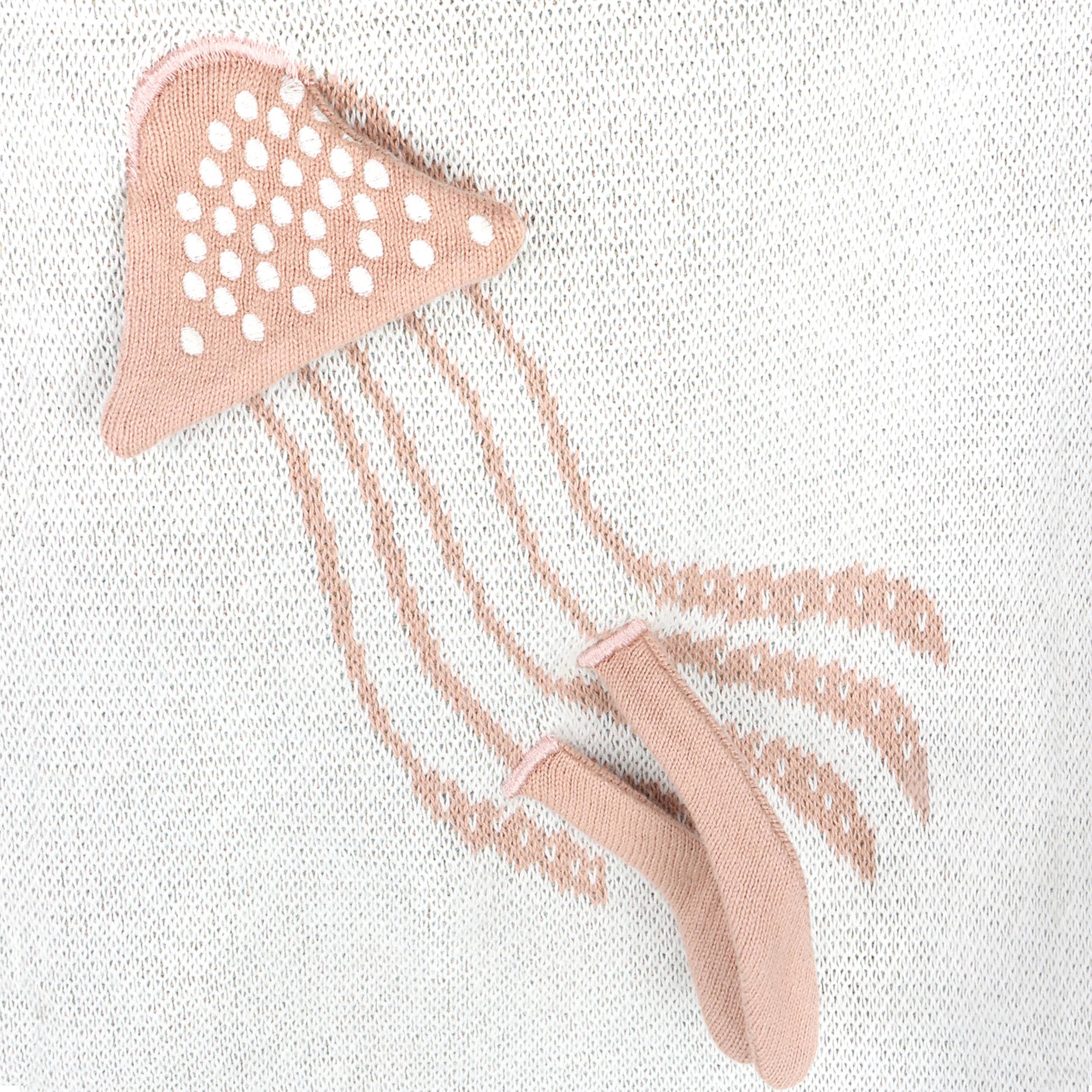 Viverano Organics One Size / Natural Ocean Jellyfish 3D - Organic Jacquard Knit Baby Blankets