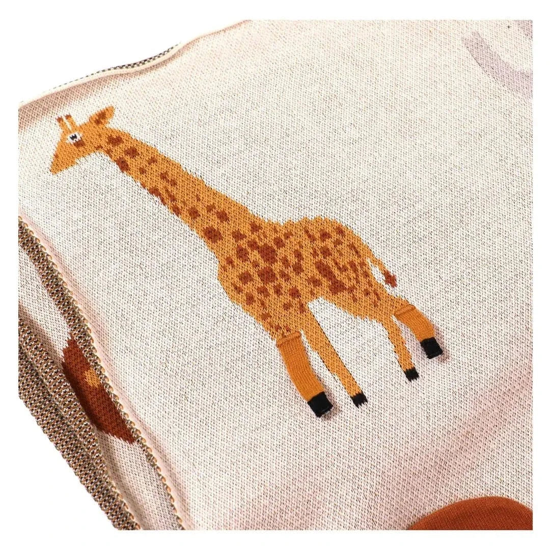 The Baby Blanket Store Bundle Savannah 3D Baby Blanket & Lion Stuffed Animal Bundle | Organic Cotton