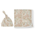 The Baby Blanket Store Swaddle Blanket & Hat 40"X40" Gardenia Swaddle Blanket & Hat | Organic Cotton Butter Soft Gift Set