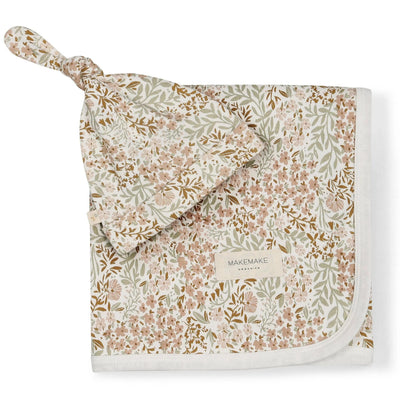The Baby Blanket Store Swaddle Blanket & Hat 40"X40" Gardenia Swaddle Blanket & Hat | Organic Cotton Butter Soft Gift Set