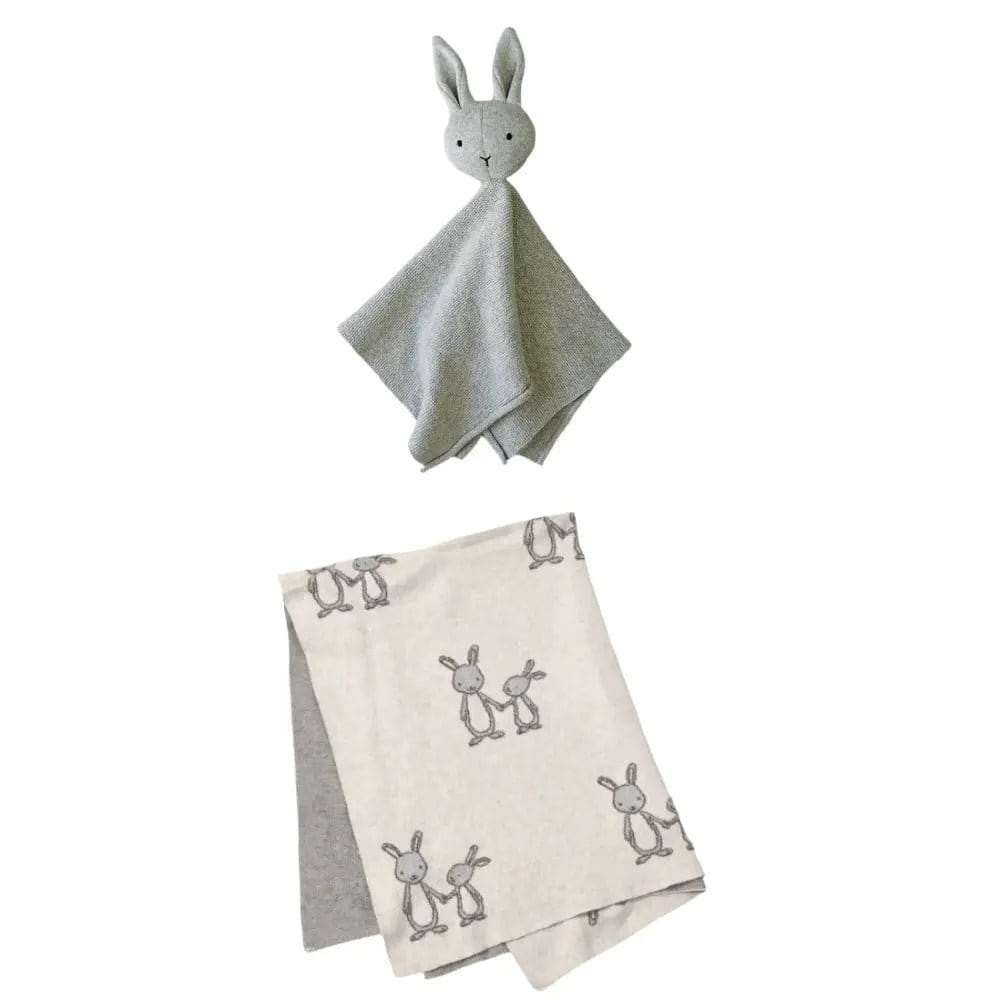 The Baby Blanket Store Bundle Bunny Baby Blanket &  Bunny Lovey Bundle | Organic Cotton