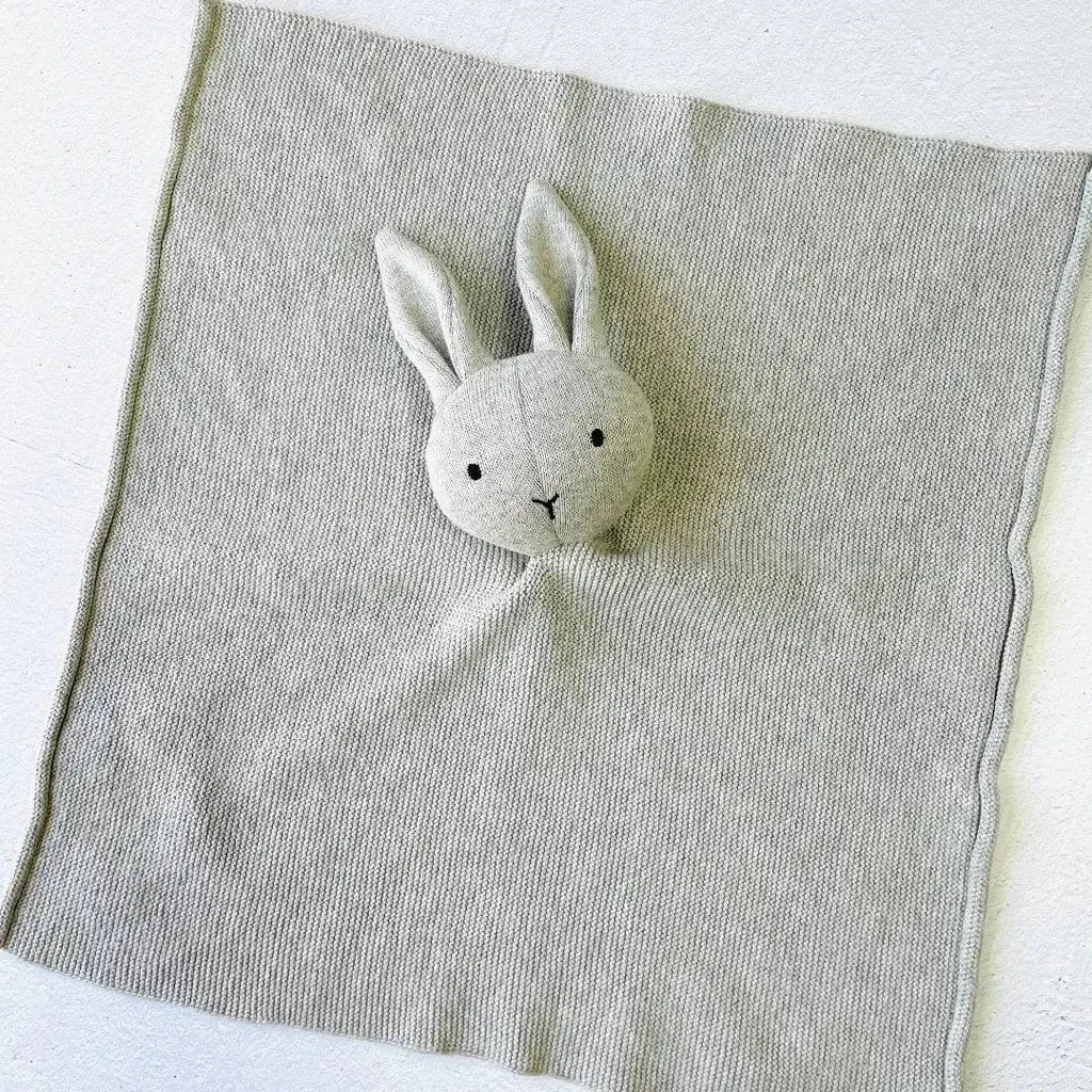 The Baby Blanket Store Bundle Grey Heather Bunny Baby Blanket &  Bunny Lovey Bundle | Organic Cotton