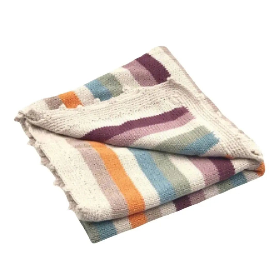 The Baby Blanket Store Bundle Multi Striped Baby Blanket & Striped Bunny Bundle | Organic Cotton