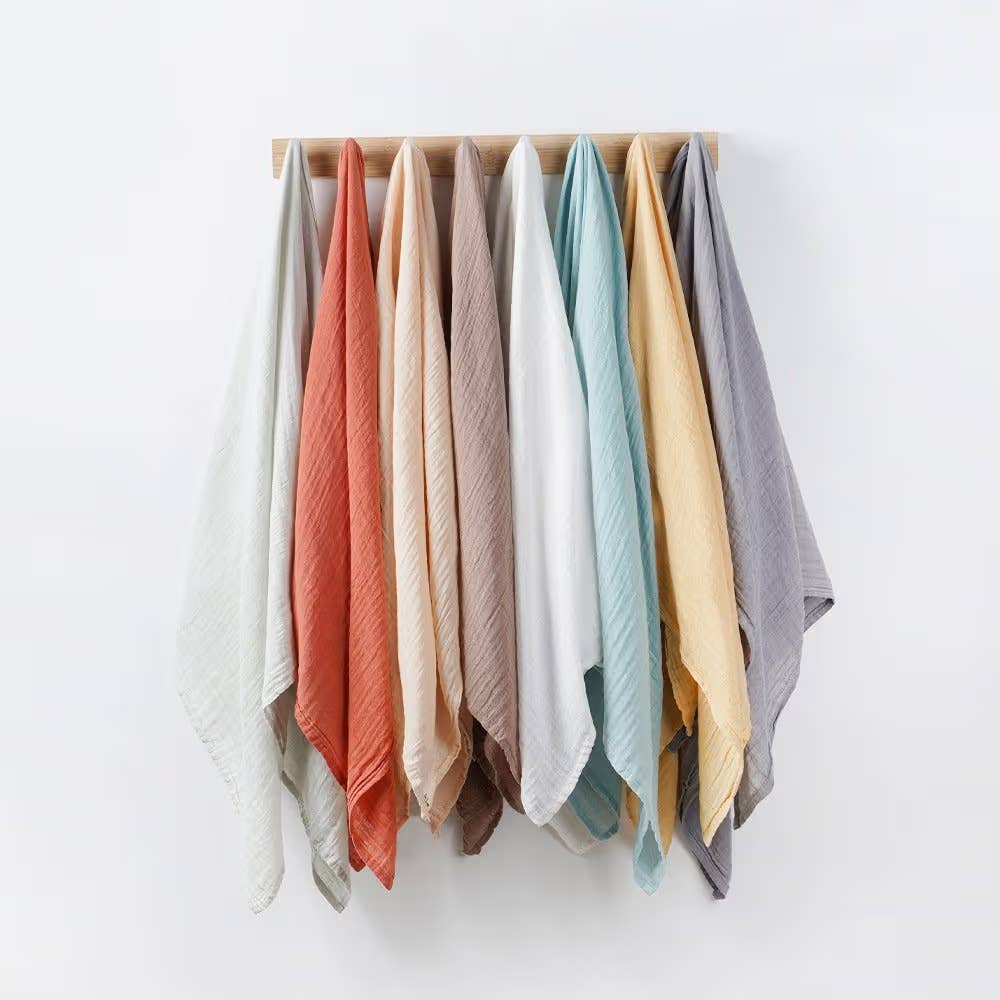 Petite Lavande Organic Cotton Muslin Swaddle Blanket | Double Gauze | Oat