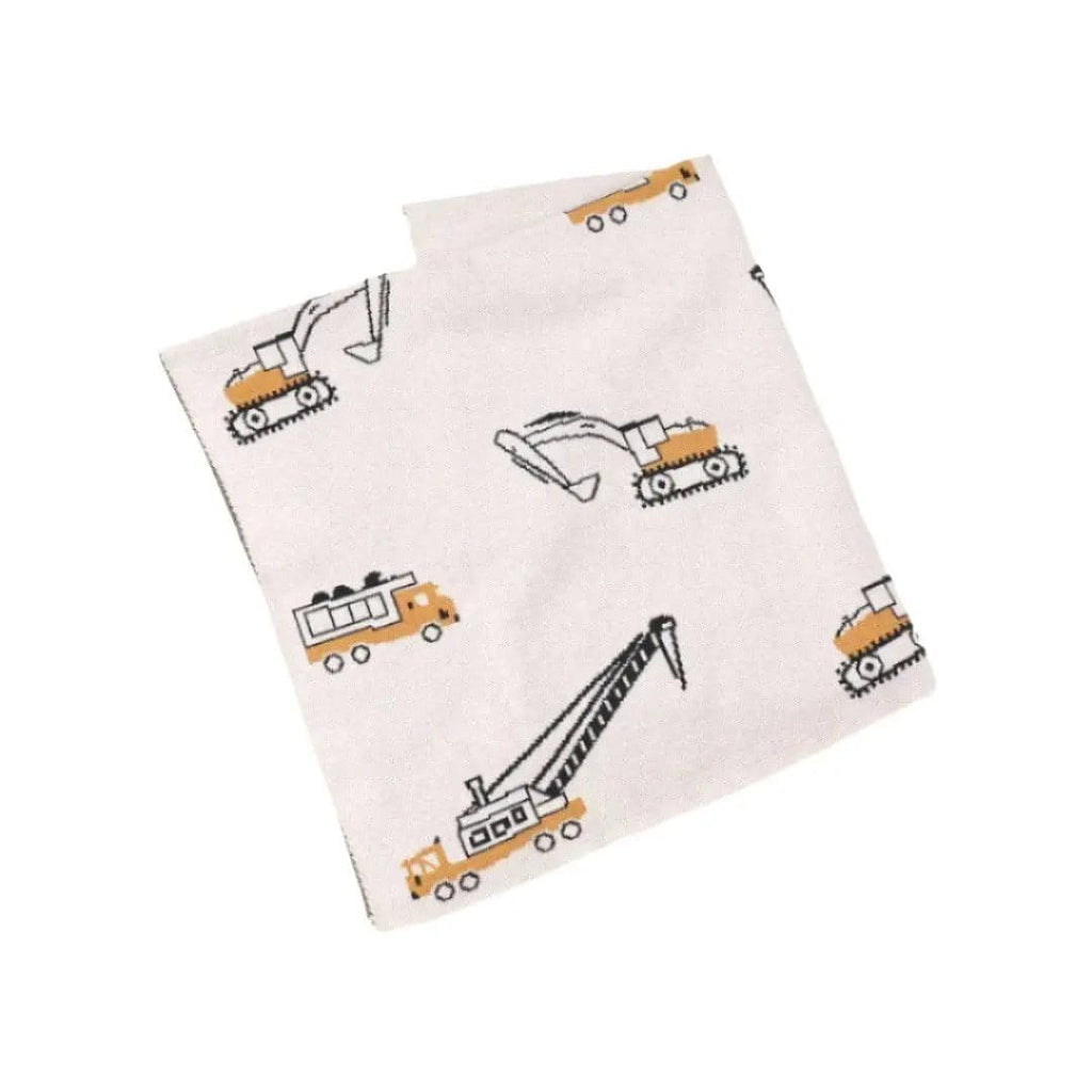 The Baby Blanket Store Crib Blanket 30" x 42" One Size Trucks | Organic Cotton Jacquard Sweater Knit Baby Blankets