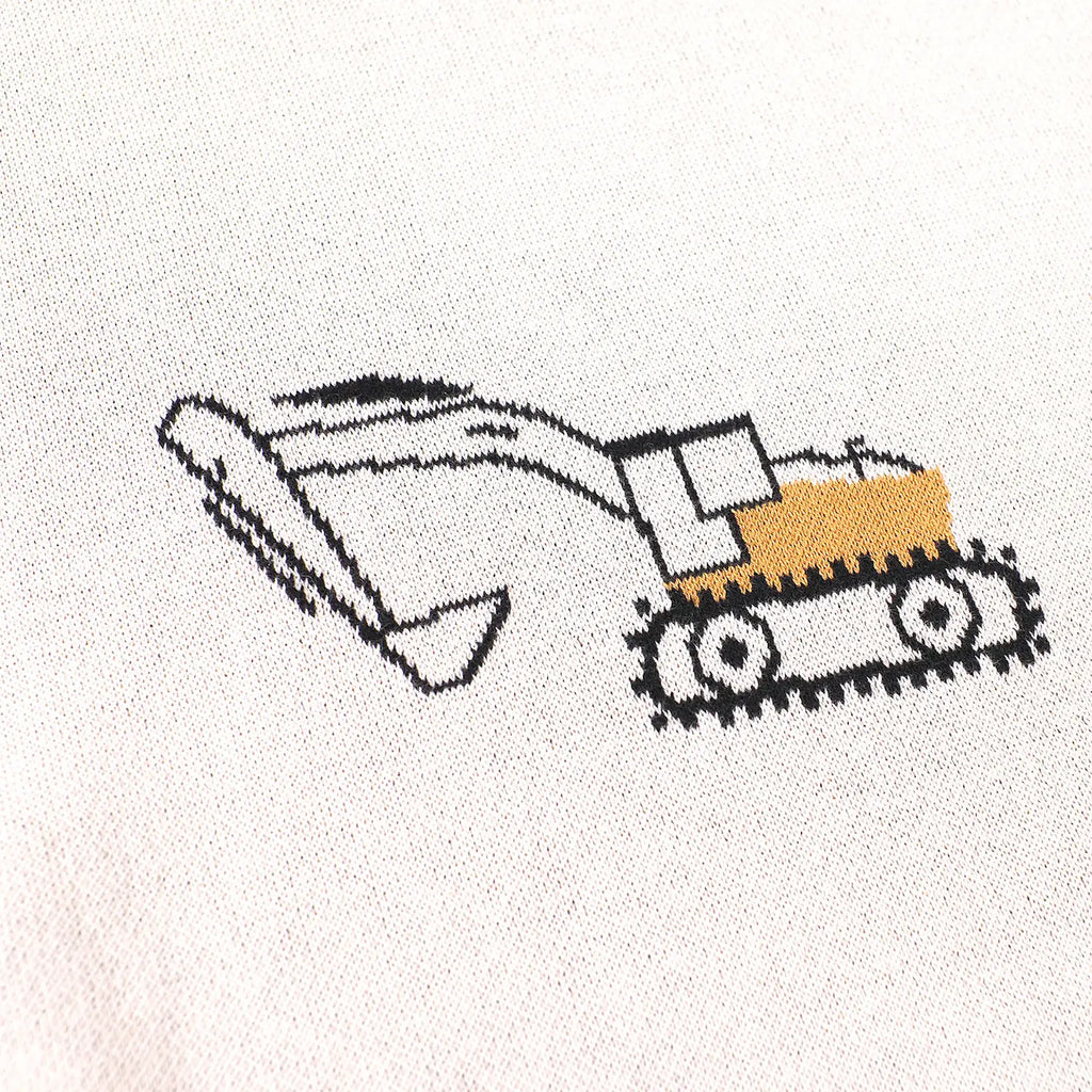 The Baby Blanket Store Crib Blanket 30" x 42" One Size Trucks | Organic Cotton Jacquard Sweater Knit Baby Blankets