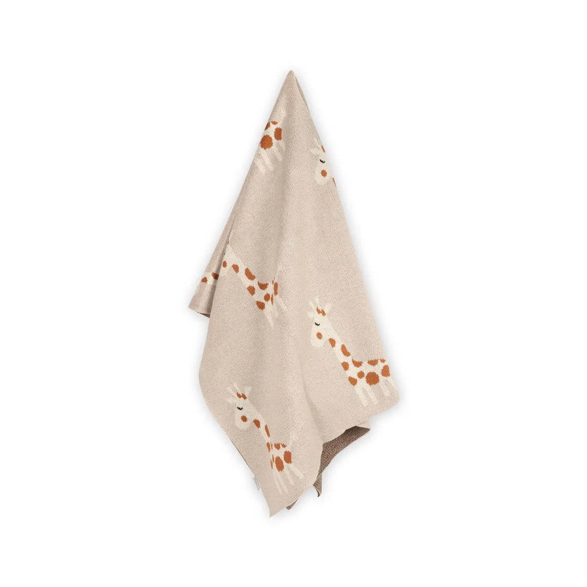 The Baby Blanket Store Crib Blanket 30"x 42" Giraffe | Organic Cotton Jacquard Knit Baby Blanket