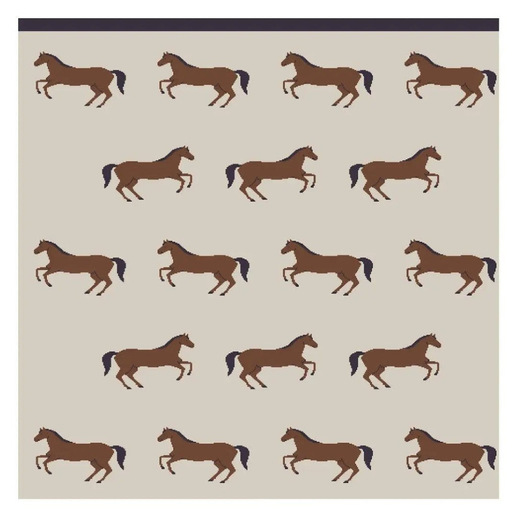 The Baby Blanket Store Crib Blanket 30"x 42" Horse | Organic Cotton Jacquard Sweater Knit Baby Blanket