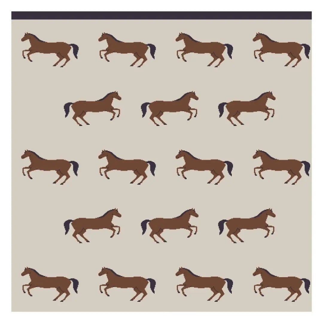 The Baby Blanket Store Crib Blanket 30"x 42" Horse | Organic Cotton Jacquard Sweater Knit Baby Blanket