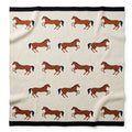 The Baby Blanket Store Crib Blanket 30"x 42" Horse | Organic Cotton Jacquard Sweater Knit Baby Blanket