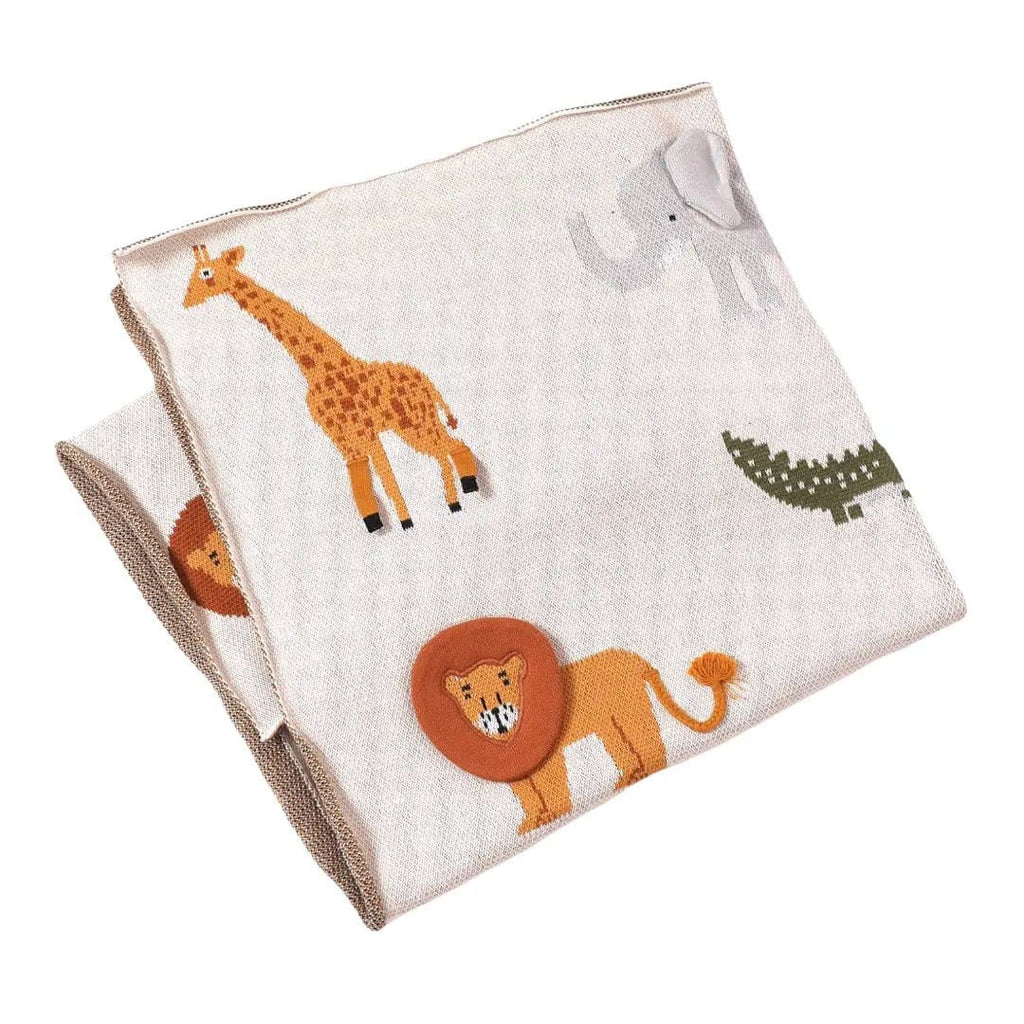 The Baby Blanket Store Crib Blanket 30"x 42" Savannah 3D | Organic Cotton Jacquard Sweater Knit Baby Blanket