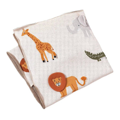 The Baby Blanket Store Crib Blanket 30"x 42" Savannah 3D | Organic Cotton Jacquard Sweater Knit Baby Blanket