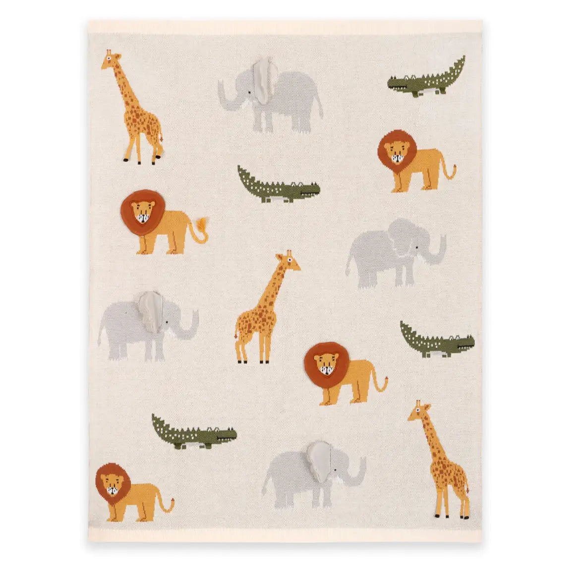 The Baby Blanket Store Crib Blanket 30"x 42" Savannah 3D | Organic Cotton Jacquard Sweater Knit Baby Blanket
