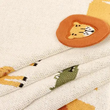 The Baby Blanket Store Crib Blanket 30"x 42" Savannah 3D | Organic Cotton Jacquard Sweater Knit Baby Blanket
