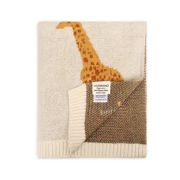 The Baby Blanket Store Crib Blanket 30"x 42" Savannah 3D | Organic Cotton Jacquard Sweater Knit Baby Blanket