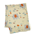 The Baby Blanket Store Crib Blanket 30" x 42" Sandy Beige / One Size Elephant Safari | Organic Cotton Sherpa Jacquard Knit Baby Blanket