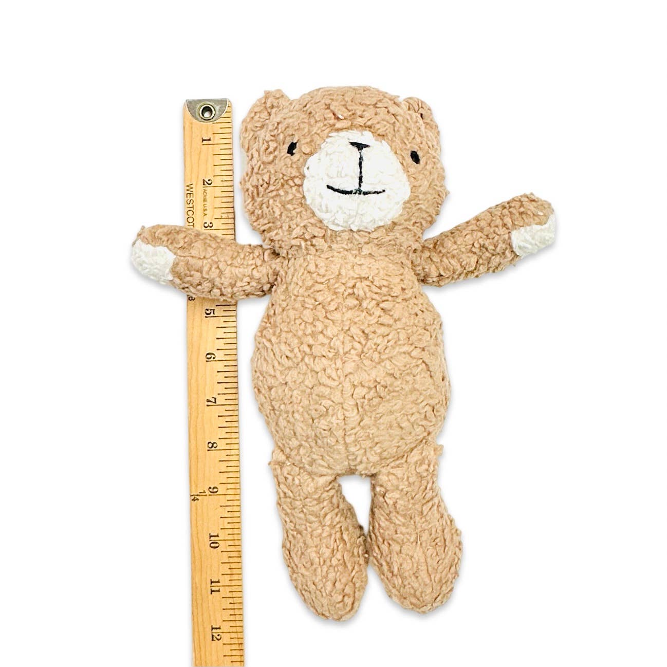 Viverano Organics One Size / Toffee Brown Peanut Lil Bear SHERPA Knit Stuffed Soft Toy (Organic)