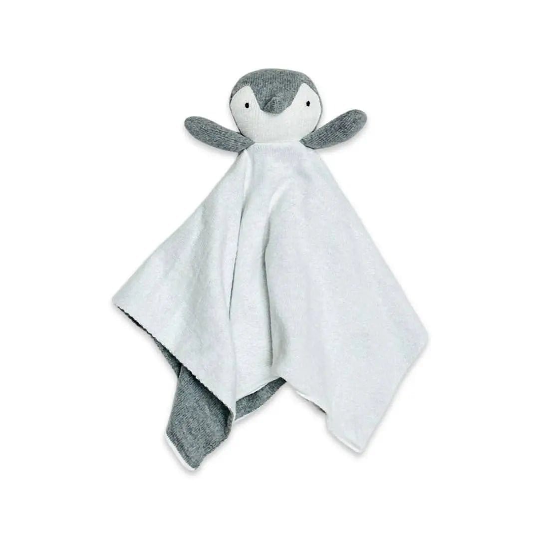 The Baby Blanket Store Security Blankets Natural/ Grey / One Size Penguin | Organic Cotton Baby Lovey Security Blanket