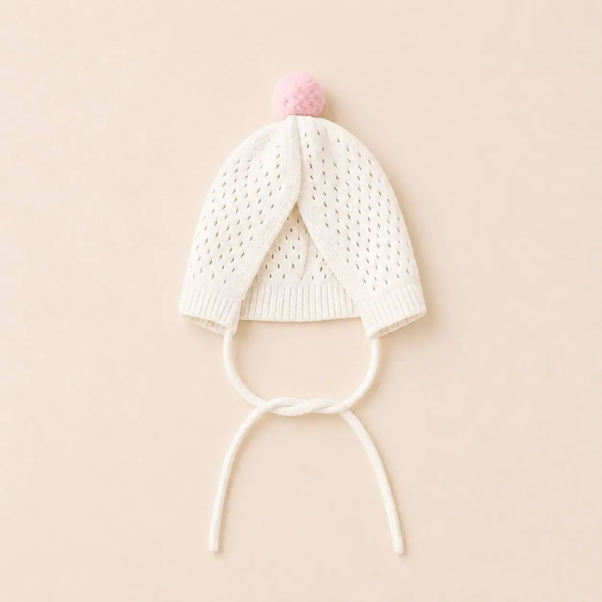 The Baby Blanket Store Crib Blanket 32"x 40" Dove White / One Size Pink Rose Pointelle Knit Baby Blanket, Bonnet & Booties Set