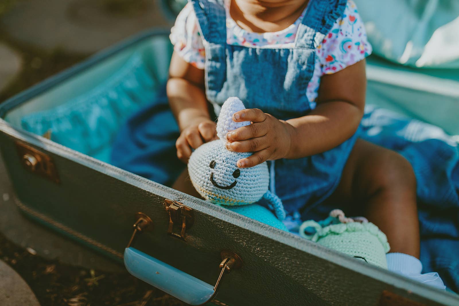 Pebble Playful Narwhal Baby Rattle – Handmade Organic Cotton Toy
