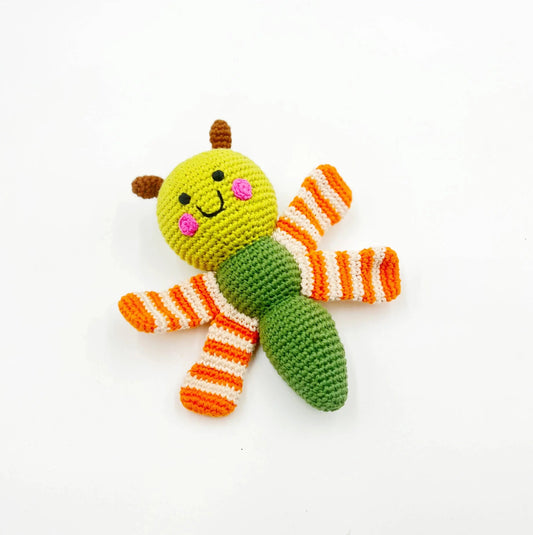 Plush Dragonfly Stuffed Animal with Gentle Rattle - Stuffed Animal - The Baby Blanket Store - at The Baby Blanket Store. (Green, )