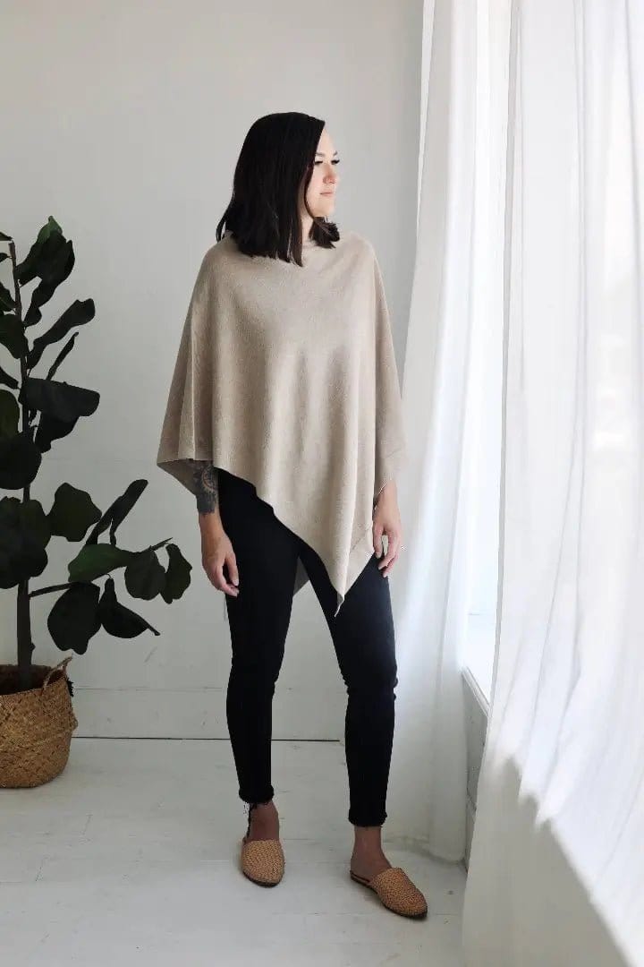 The Baby Blanket Store Sweater Knit Poncho Ponchos for Women - Soft, Versatile Knit Poncho for All Seasons.