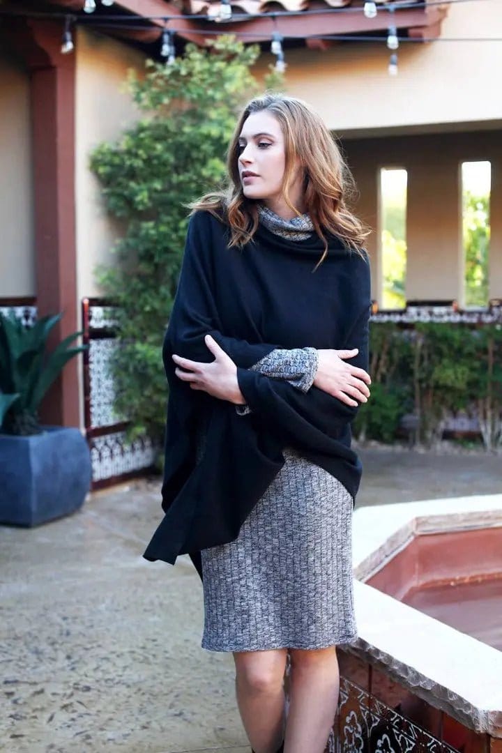 The Baby Blanket Store Sweater Knit Poncho Ponchos for Women - Soft, Versatile Knit Poncho for All Seasons.