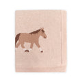 Viverano Organics One Size / Oatmeal Heather Pony Snuggles - Organic Cotton Jacquard Knit Baby Blanket