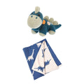The Baby Blanket Store Bundle Reversible Jacquard Baby Blanket &amp; Stegosaurus Plush Bundle | Organic Cotton
