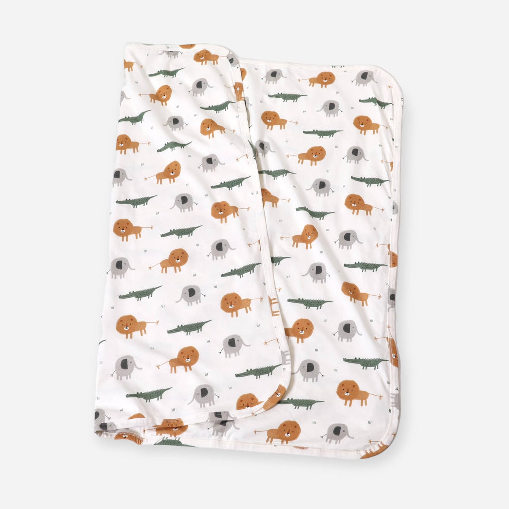 Viverano Organics OS / Natural Savannah Reversible Baby Blanket (Organic Jersey)