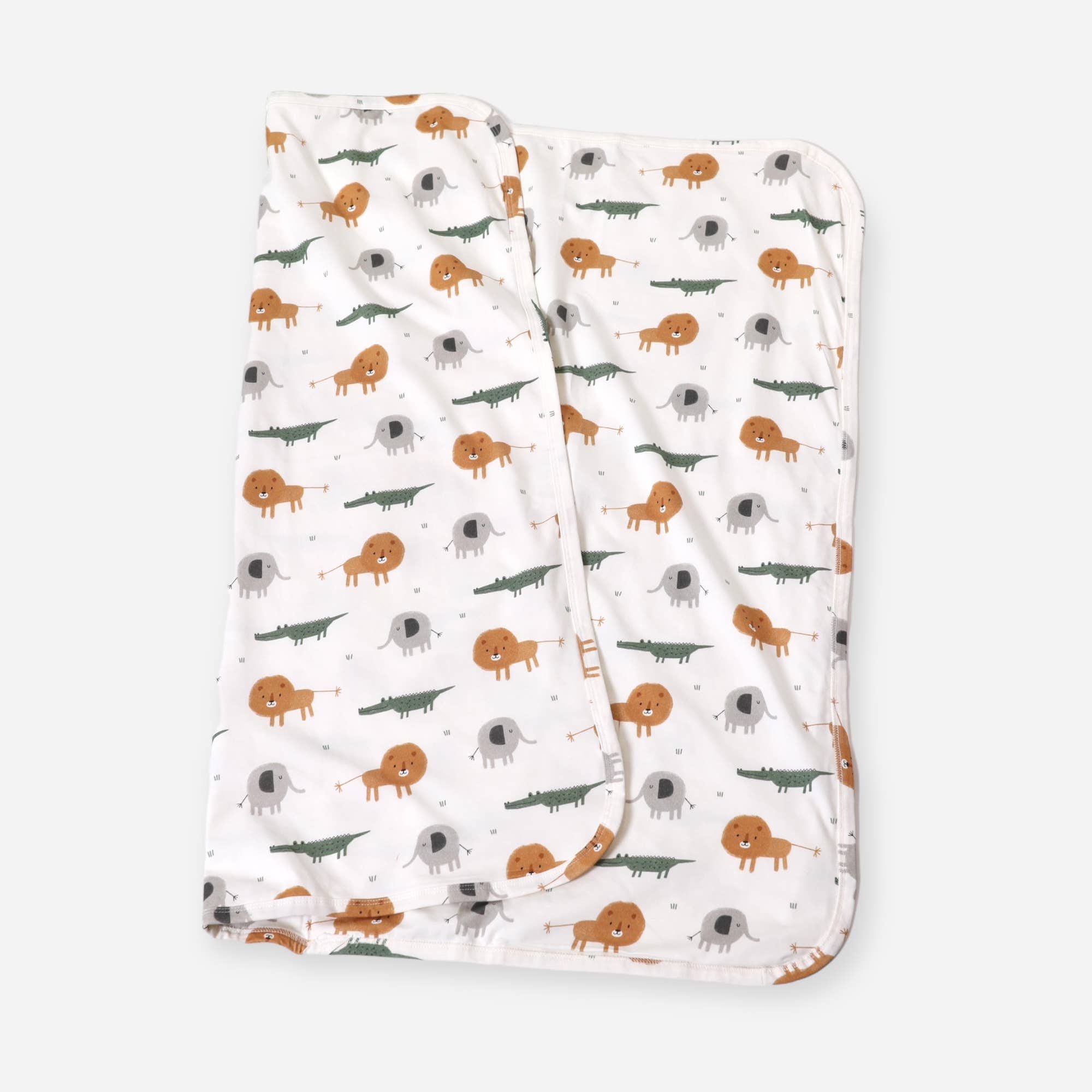 Viverano Organics OS / Natural Savannah Reversible Baby Blanket (Organic Jersey)