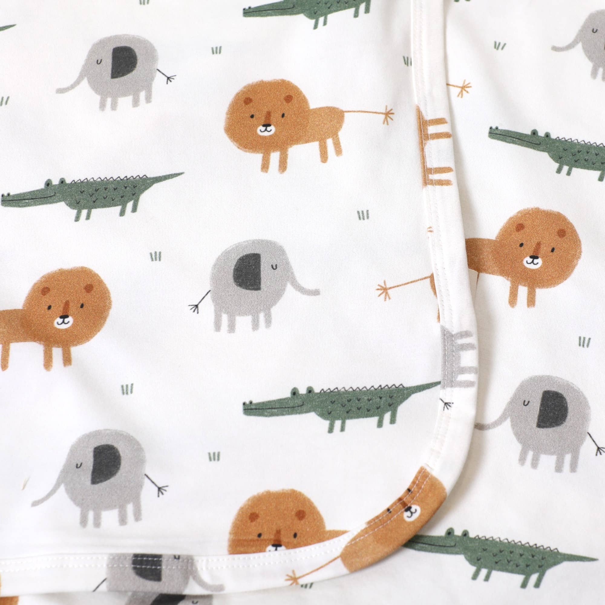 Viverano Organics OS / Natural Savannah Reversible Baby Blanket (Organic Jersey)