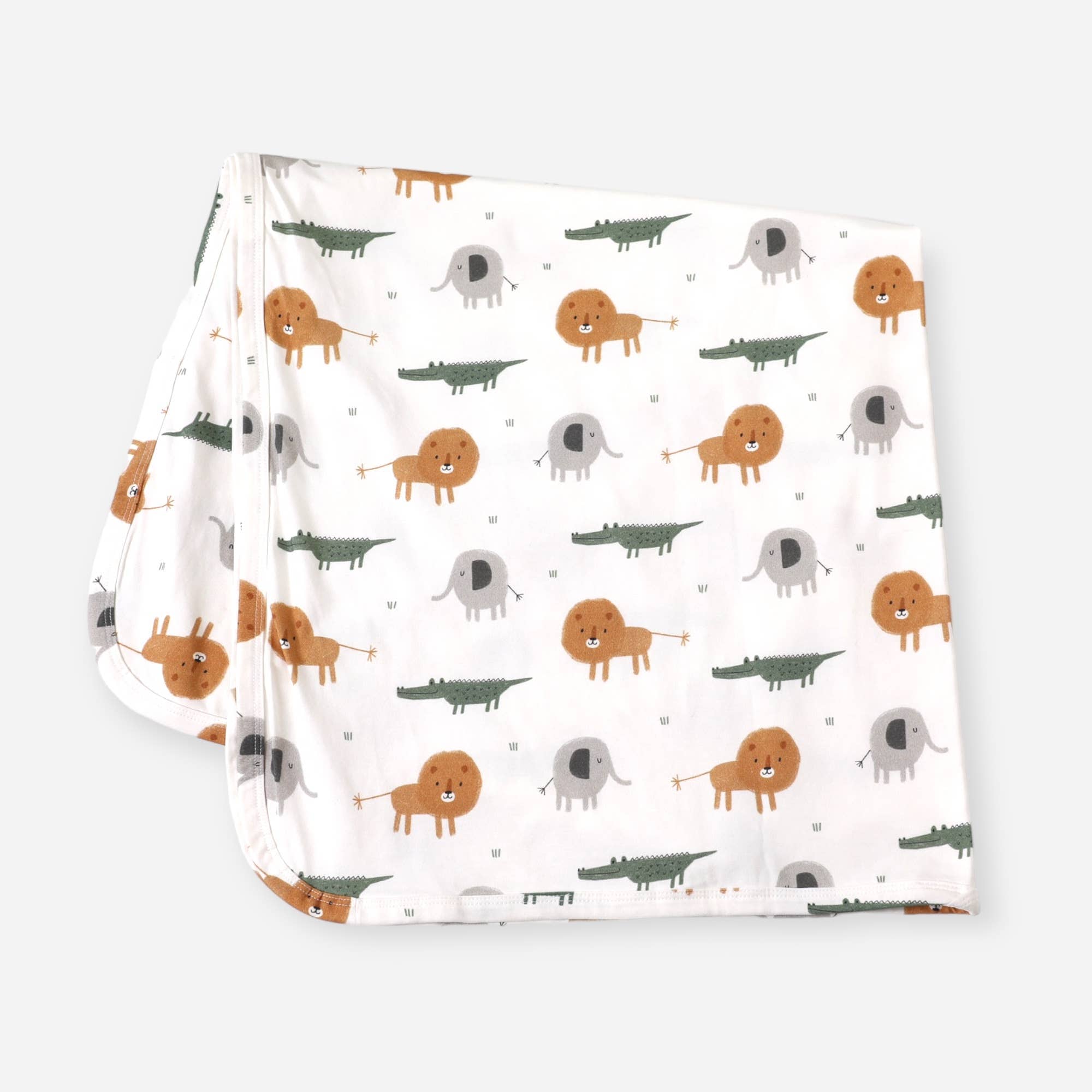Viverano Organics OS / Natural Savannah Reversible Baby Blanket (Organic Jersey)