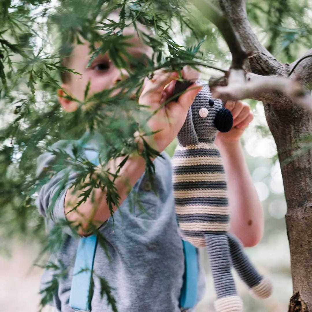 The Baby Blanket Store Stuffed Animal Koala Bear | Handmade Organic Cotton Stuffed Animal with Gentle Rattle