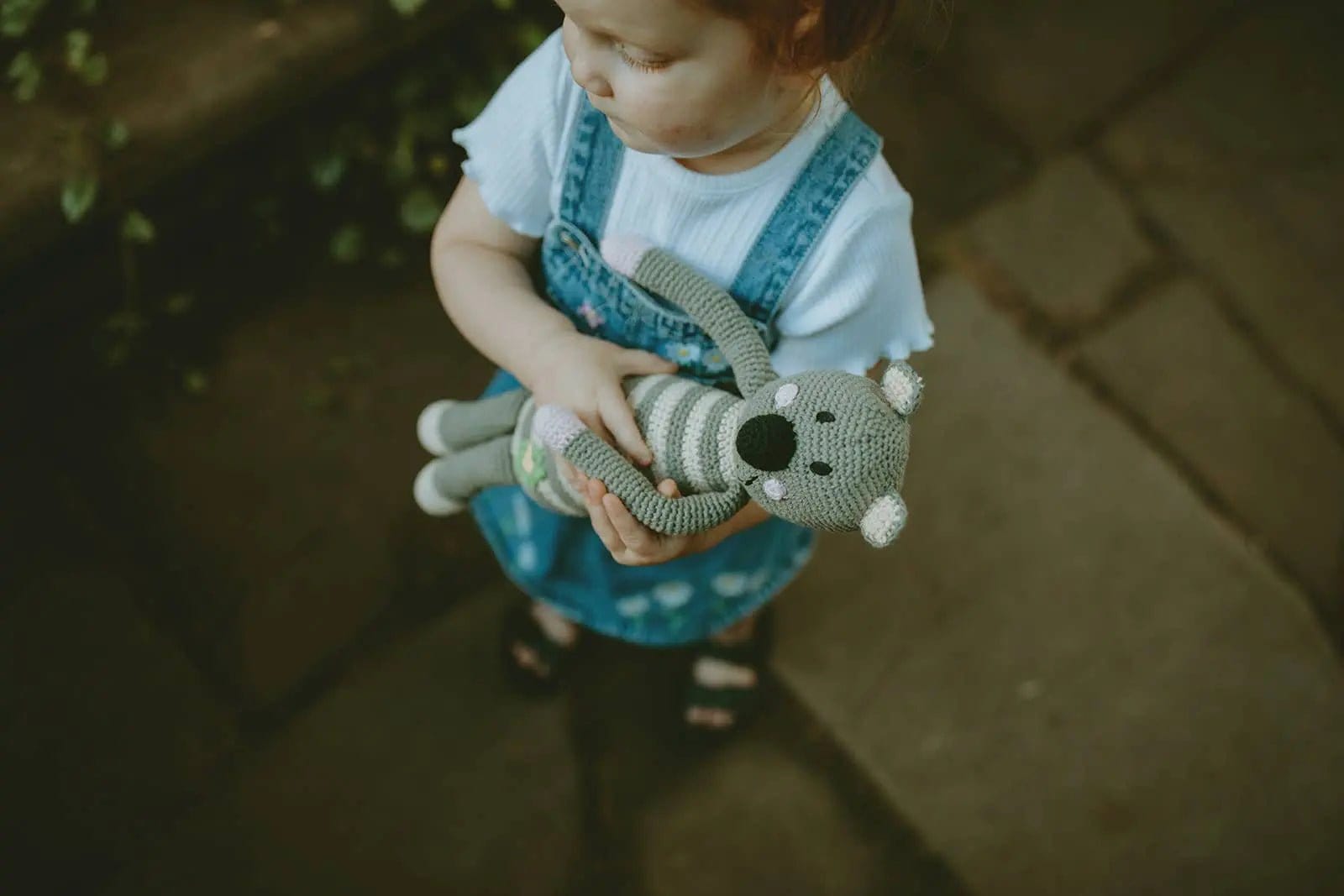 The Baby Blanket Store Stuffed Animal Koala Bear | Handmade Organic Cotton Stuffed Animal with Gentle Rattle