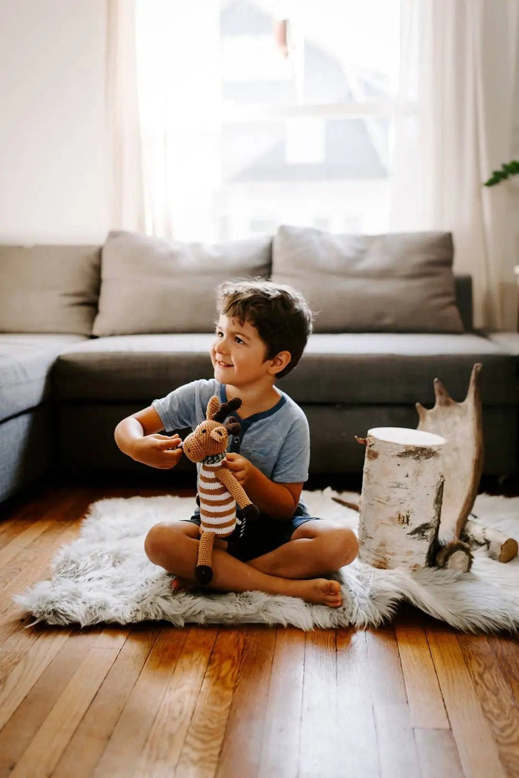 The Baby Blanket Store Stuffed Animal Moose | Handmade Organic Stuffed Animal