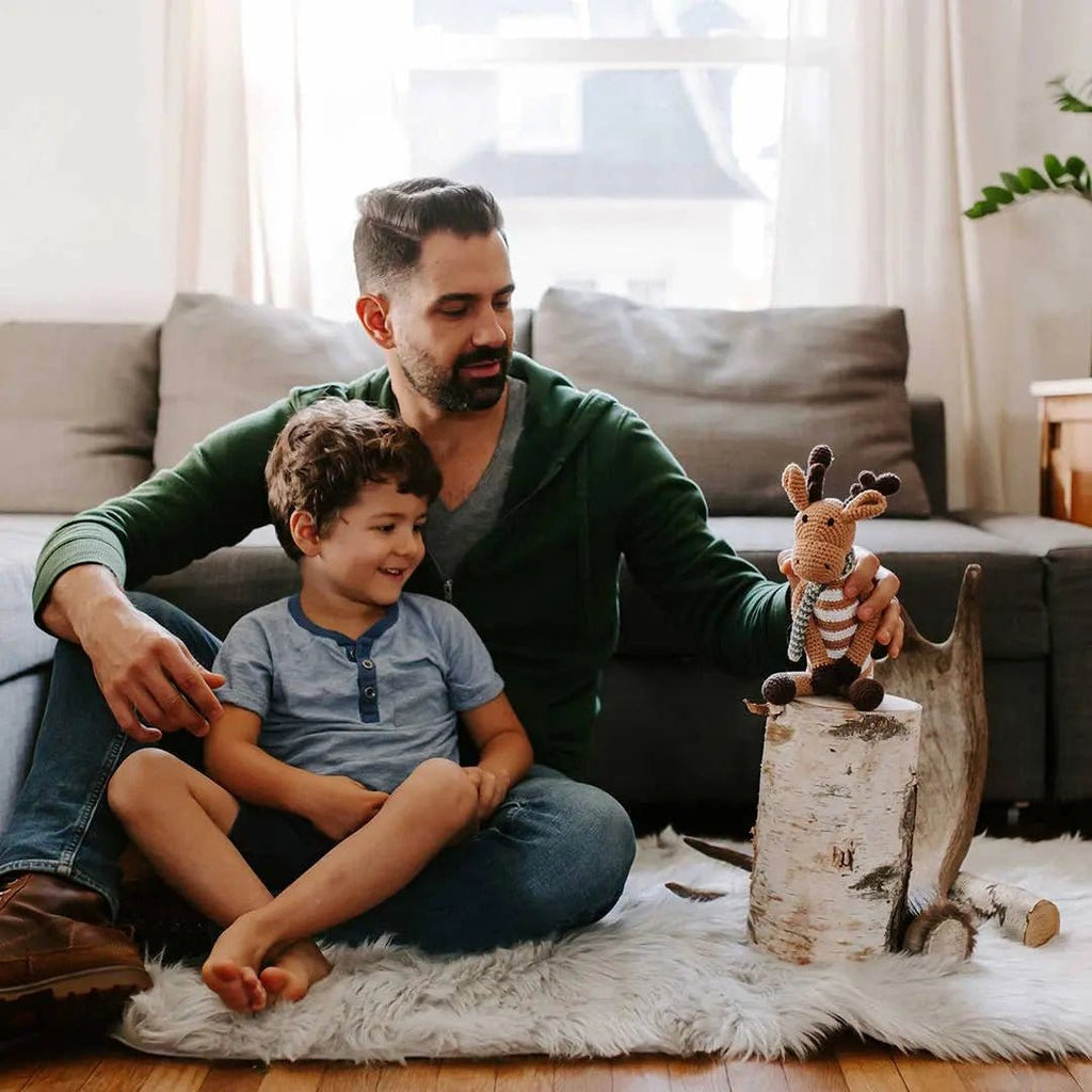 The Baby Blanket Store Stuffed Animal Moose | Handmade Organic Stuffed Animal