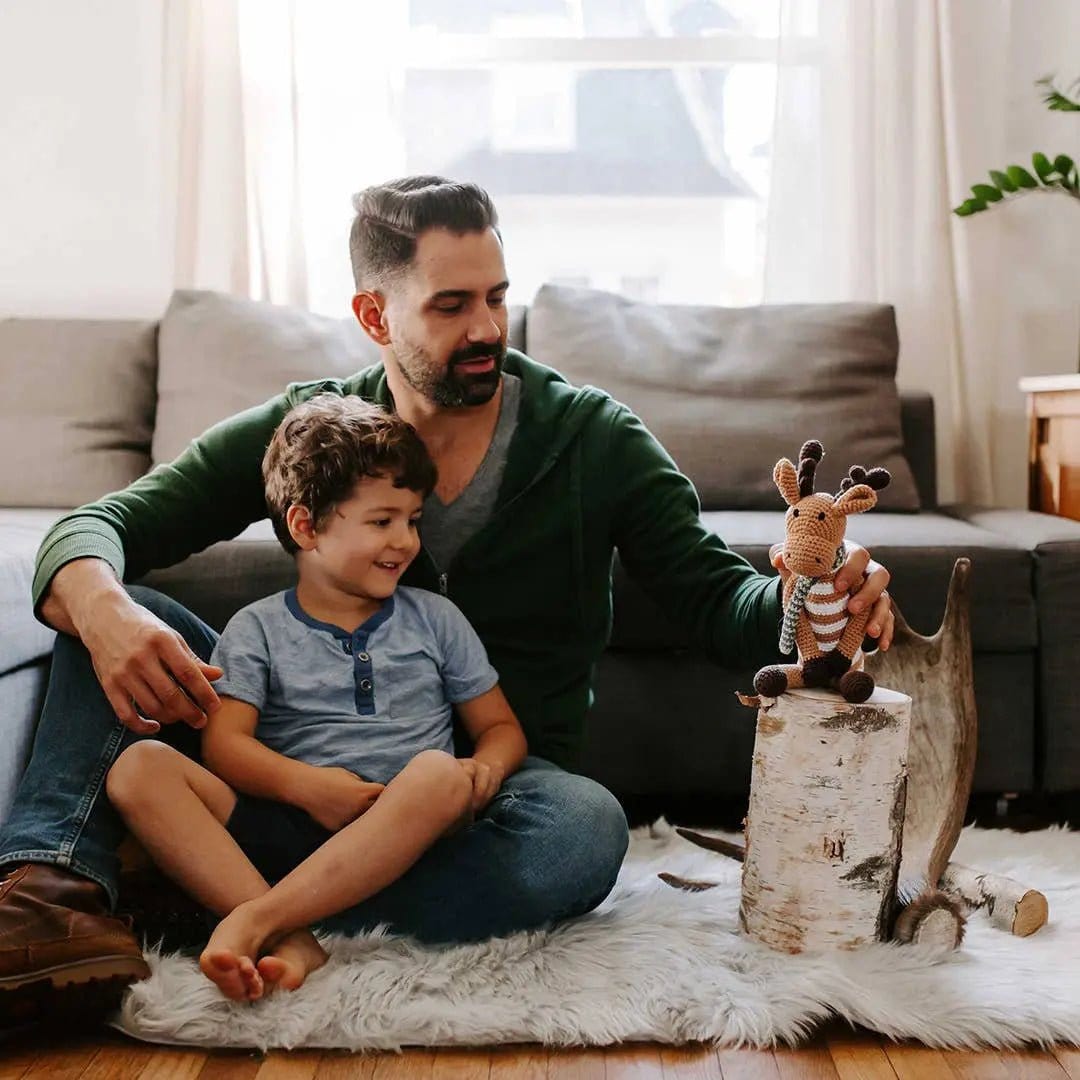 The Baby Blanket Store Stuffed Animal Moose | Handmade Organic Stuffed Animal