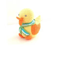 The Baby Blanket Store Stuffed Animal Velvety Yellow Duck |  Handmade Organic Cotton Stuffed Animal with Gentle Rattle