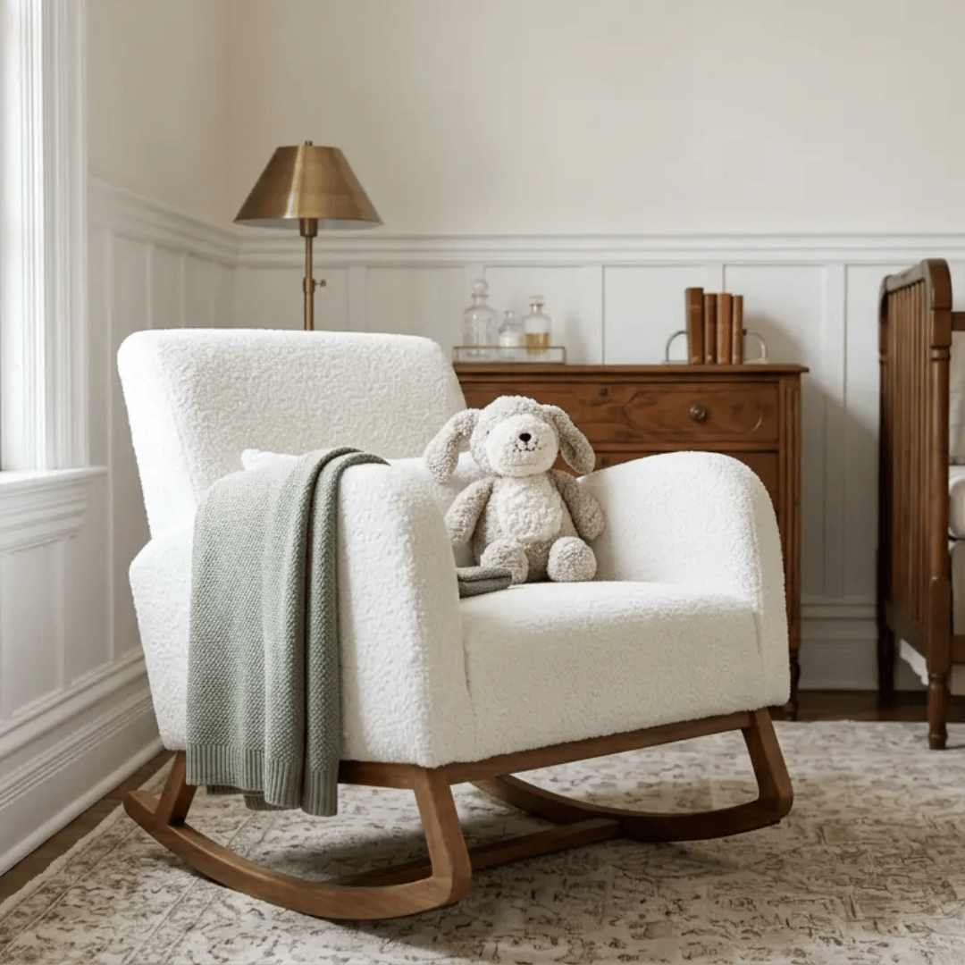 The Baby Blanket Store Stuffed Animal Linen Grey / One Size Rocky Lil Dog SHERPA | Organic Cotton Soft Stuffed Animal