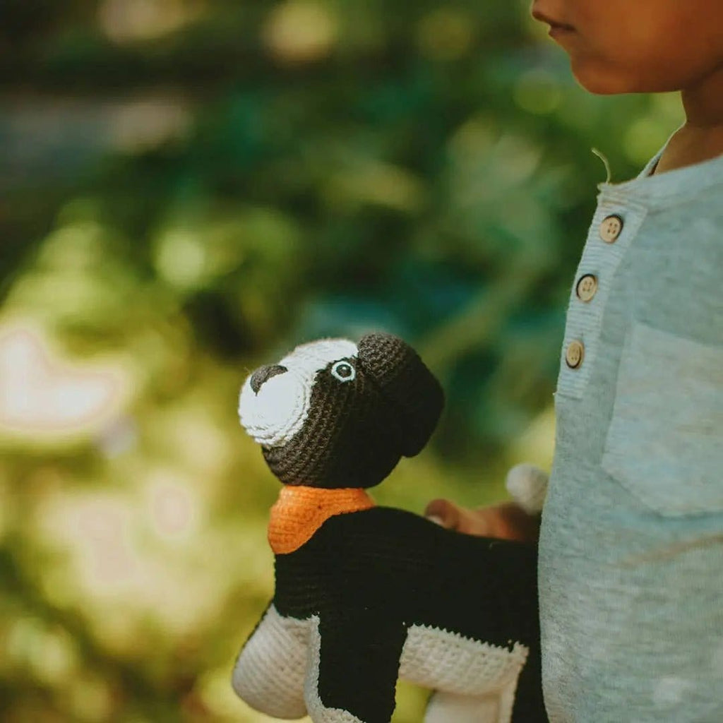 The Baby Blanket Store Stuffed Animal Sheep Dog | Handmade Organic Cotton Stuffed Animal