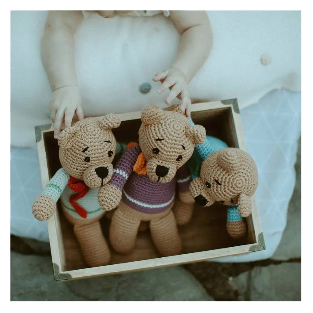 The Baby Blanket Store Stuffed Animal Duck Blue Teddy Bear | Handmade Organic Cotton Stuffed Animal