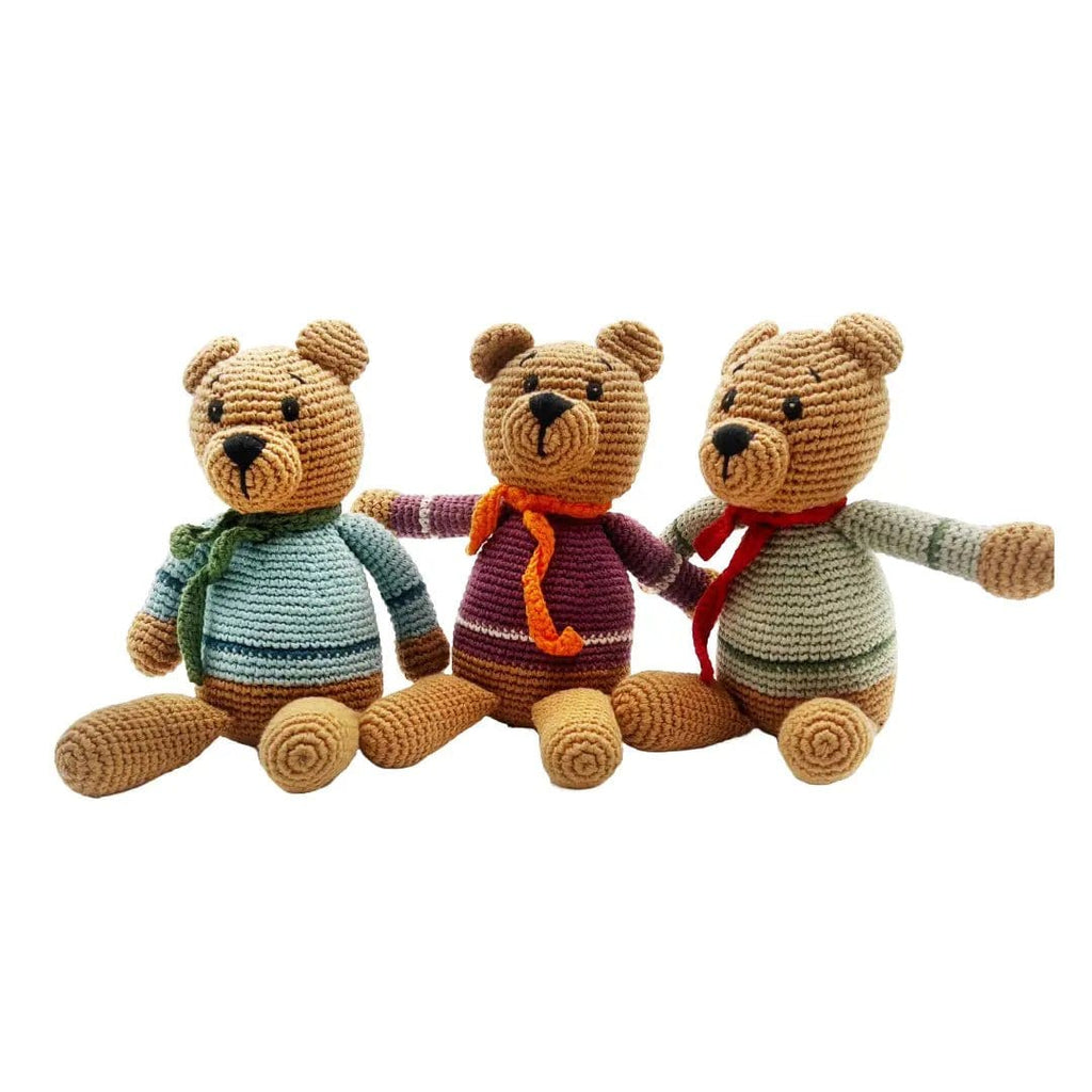 The Baby Blanket Store Stuffed Animal Duck Blue Teddy Bear | Handmade Organic Cotton Stuffed Animal