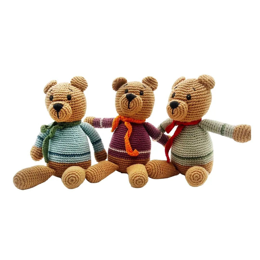 The Baby Blanket Store Stuffed Animal Duck Blue Teddy Bear | Handmade Organic Cotton Stuffed Animal