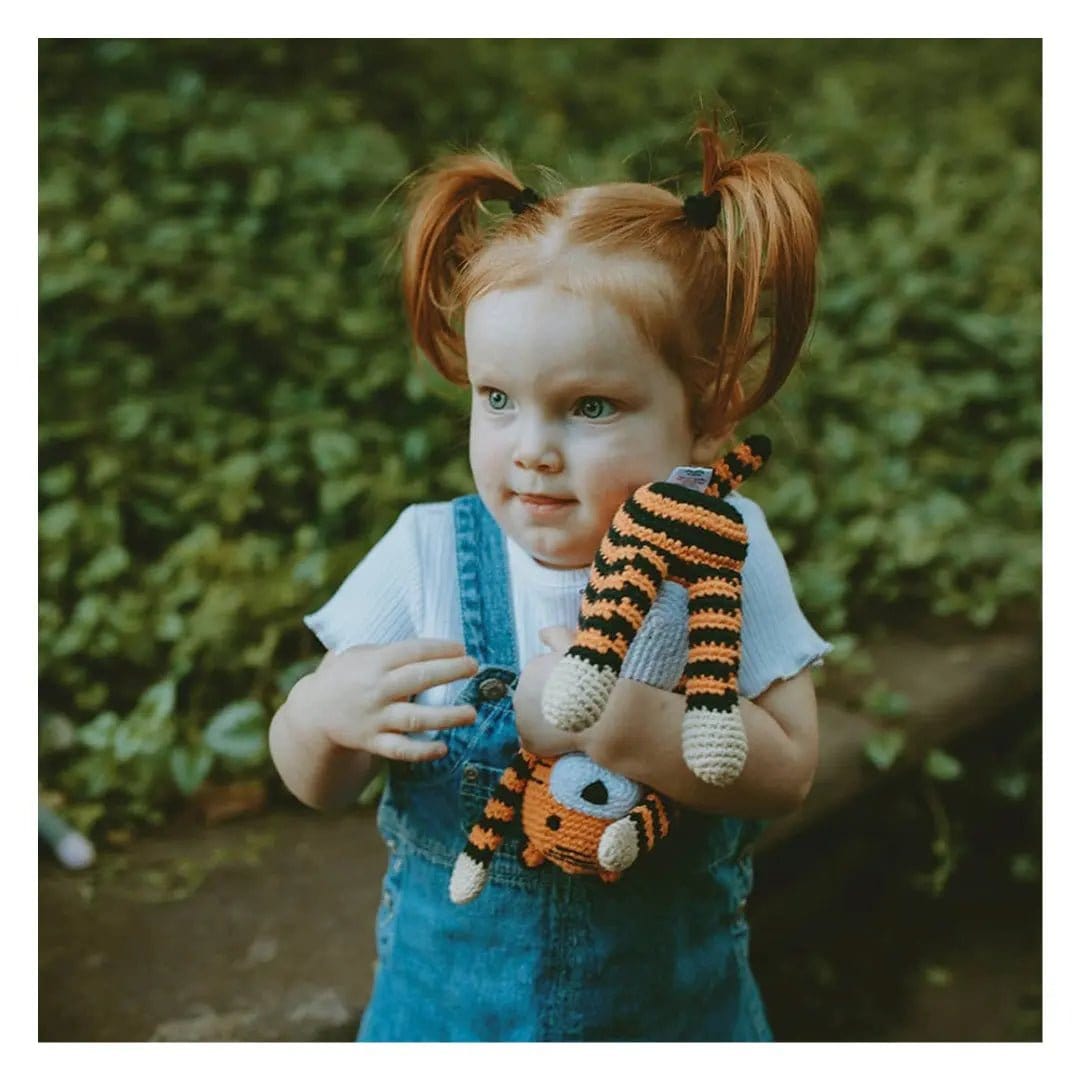 The Baby Blanket Store Stuffed Animal Tiger | Handmade Organic Cotton Stuffed Animal