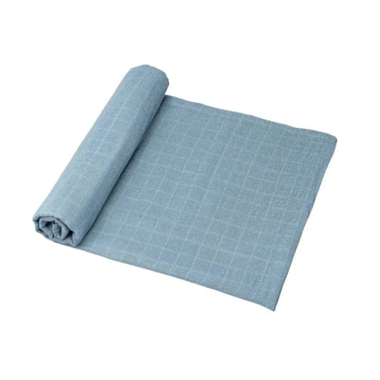 The Baby Blanket Store Crib Blanket 47" x 47" Blue Spruce Blue Spruce Swaddle Blanket | Organic Cotton Muslin