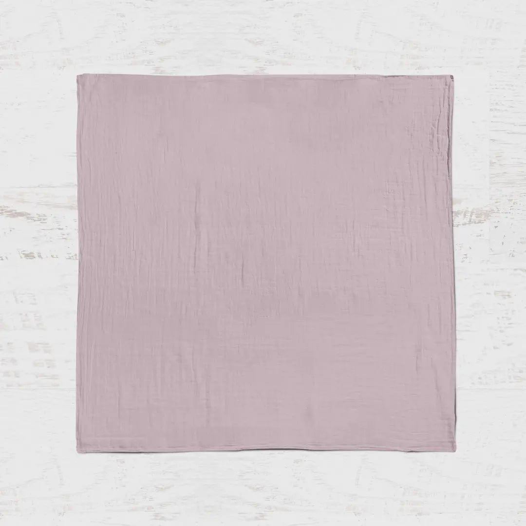 The Baby Blanket Store Muslin Swaddle 47x47 Mauve Swaddle Blanket | Organic Cotton Muslin
