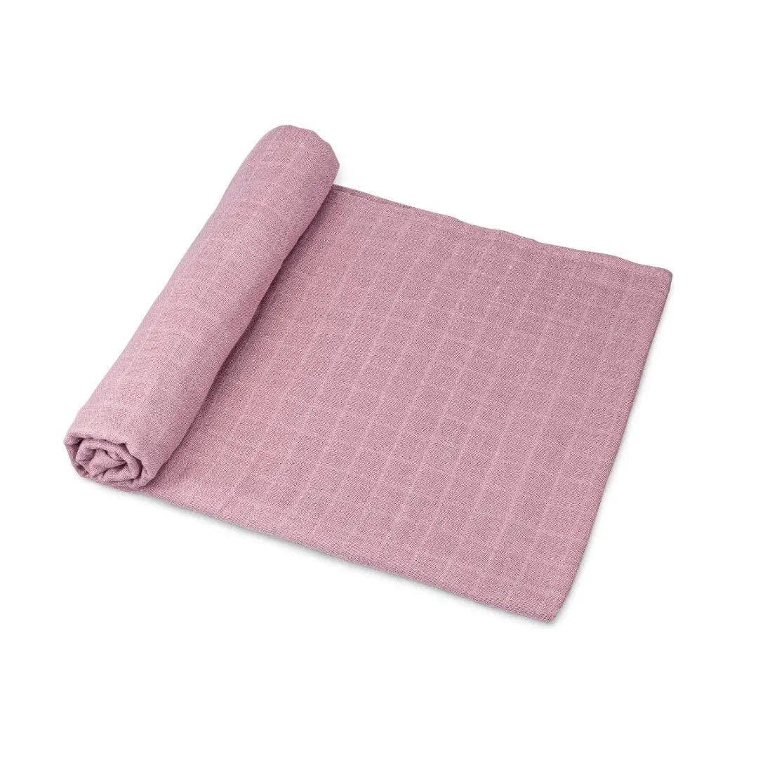 The Baby Blanket Store Muslin Swaddle 47x47 Mauve Mauve Swaddle Blanket | Organic Cotton Muslin